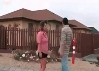 Big-tit wife have sex with a nice doggy